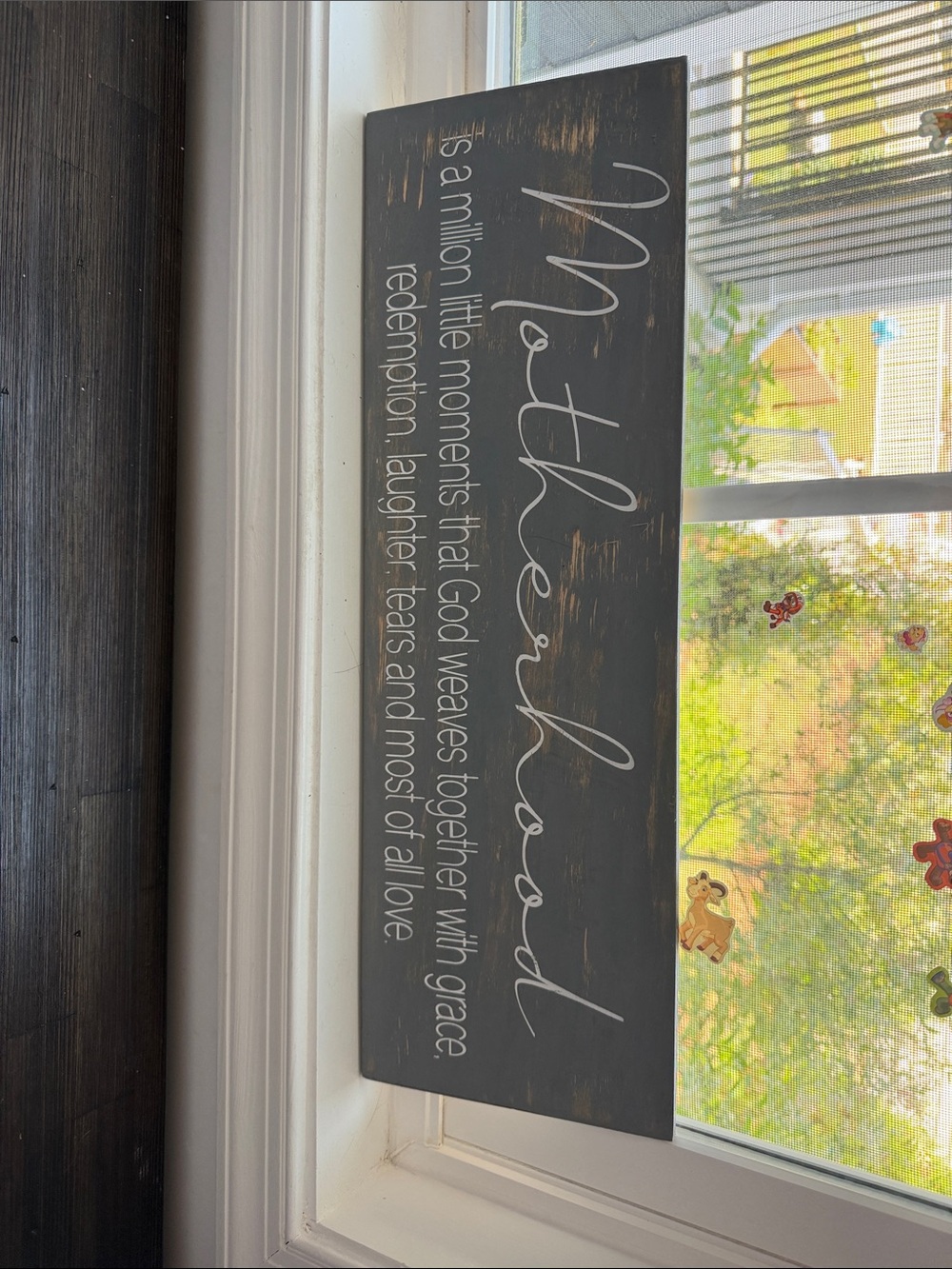 Motherhood Wall Sign in grey - Inspirational Home Wall Decor